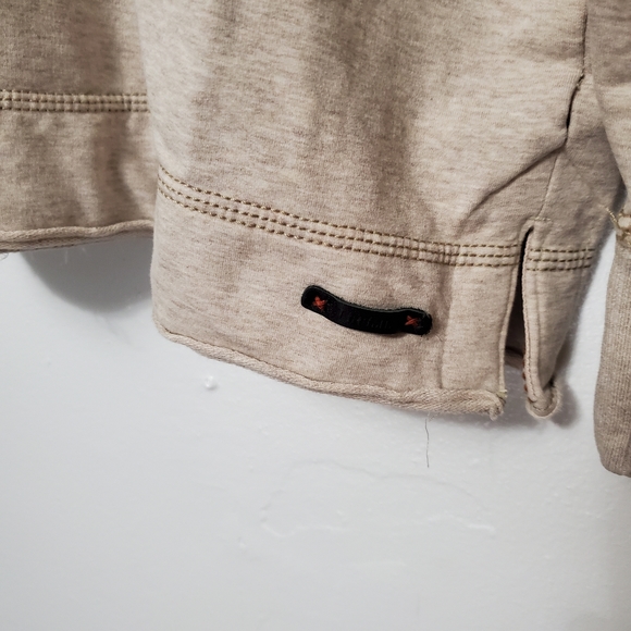 Mens XL Thermal Sherpa Pull Over Jacket Sweater Cream Front Button Up Jeremiah - Picture 6 of 12